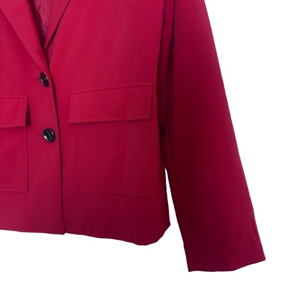 Chicos red blazer Double Button Pockets Lined Size 0 Small - Picture 8 of 9